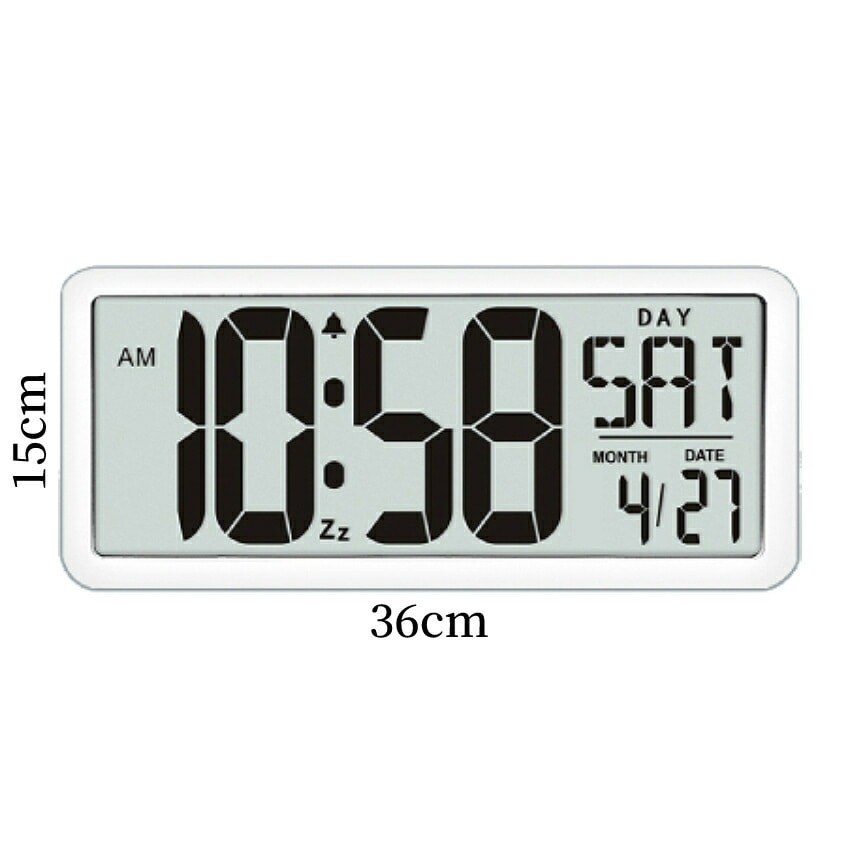 大型 壁掛け 時計 デジタル 置き時計 温度 日付 アラーム タイマー 12h 24h 日本語説明書 壁かけ デジタル時計 大きい ビッグ クロック スタンド 時間 見やすい 曜日 事務所 店舗