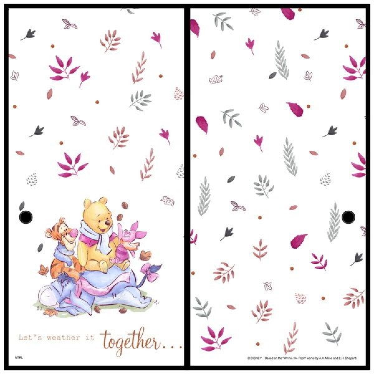 アサヒペン ふすま紙 くまのプーさん 襖紙 NTLWP-001f 92cm×182cm 2枚入り リメイク 簡単 張り替え かわいい ディズニー ピグレット ティガー イーヨーcm　裏貼りなし 上敷