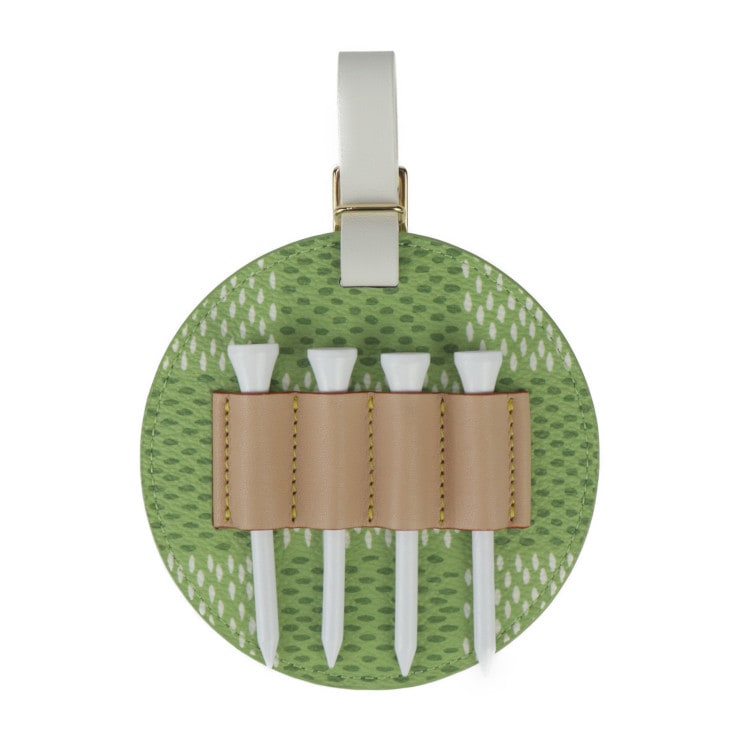 超美品 LOUIS VUITTON ルイ ヴィトン その他小物 GI1063 バッグ タグ・ゴルフティー レザー ダミエ ゴルフ キャンバス グリーン系 ホワイト ゴールド金具【本物保証】 32,240円