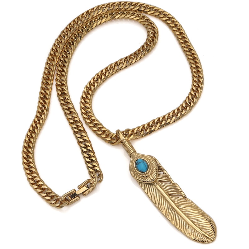 ステンレス フェザーネックレス [nc048-n348-6mm]