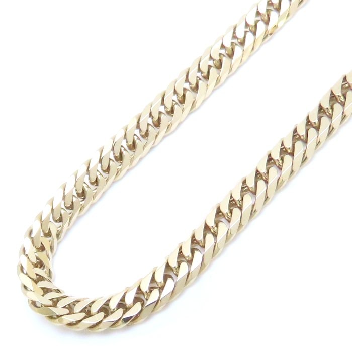 喜平ネックレス K18YG イエローゴールド 6面 ダブル 50cm 20.3g/76137【中古】