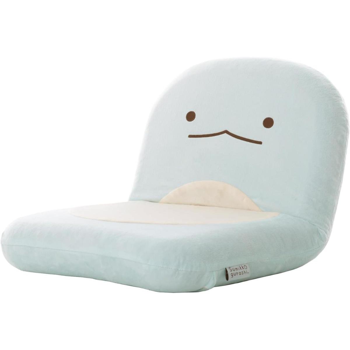 【I】【代引不可】すみっコぐらし コンパクト座椅子 とかげ 14段階ギア リクライニング 座椅子 フルフラット 日本製 子供部屋 一人暮らし 座いす【代引不可/沖縄・離島不