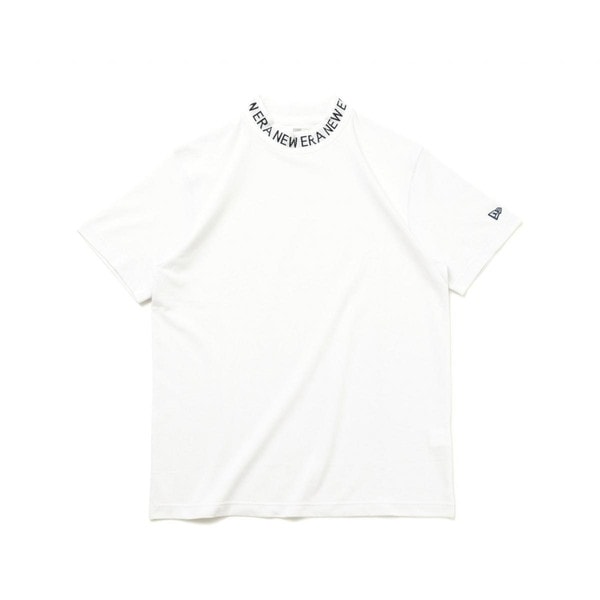 ニューエラ NEW ERA ゴルフ 半袖 鹿の子 ミッドネック Tシャツ ホワイト × ネイビー 14109046