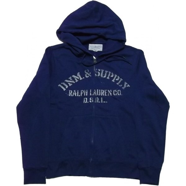 LA直輸入 デニム＆サプライ メンズ プリント スウェットパーカ ネイビー print sweat parka ラルフ 029