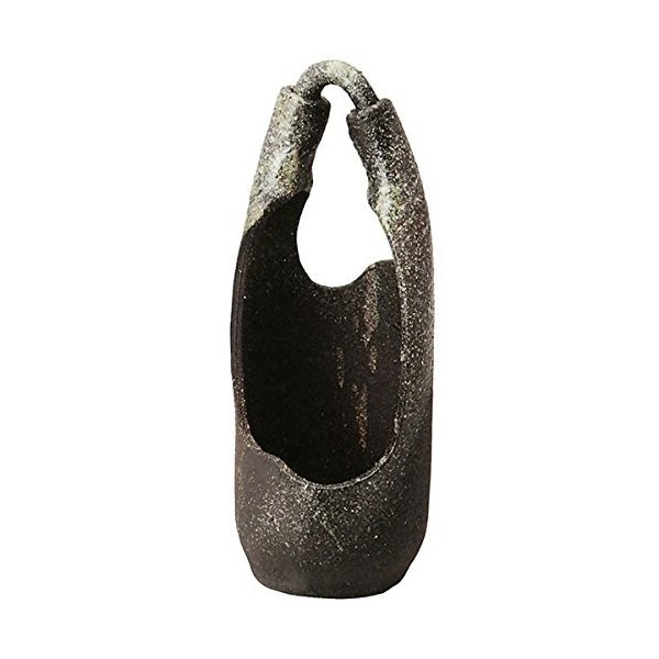 窯変手桶花器　13号　（信楽焼陶器花瓶花入花器壺）