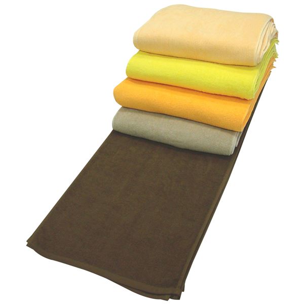 業務用 フェイスタオル/洗顔タオル (イエロー 60枚セット) 240匁 34cm×86cm 綿100％ (美容院 整骨院)