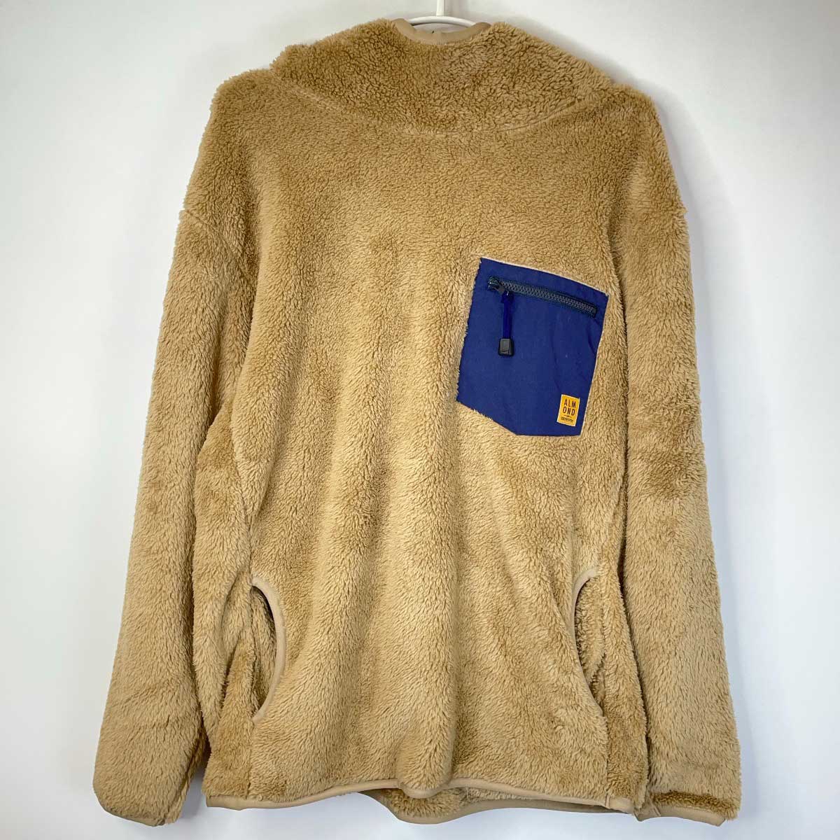 【中古・未使用品】Almond Surfboards & Design マイクロ フリース フーディ M キャメル IV2158 メンズ アーモンドサーフボード パーカー