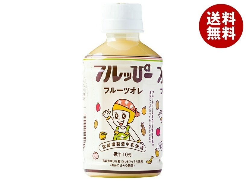 サンA フルッぴー フルーツオレ 240mlPET×24本入×(2ケース)