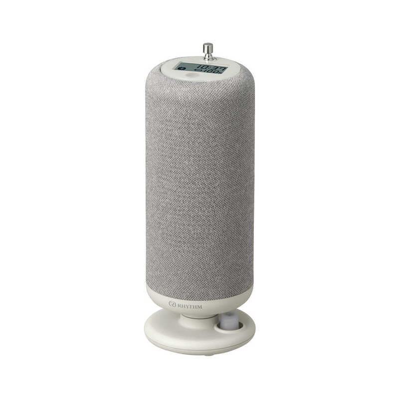 RHYTHM リズム　CRANKSPEAKER もしもの時も給電くつろぎのラジオ付き ［防滴 / Bluetooth対応］ ライトグレー　9YYA50RH08
