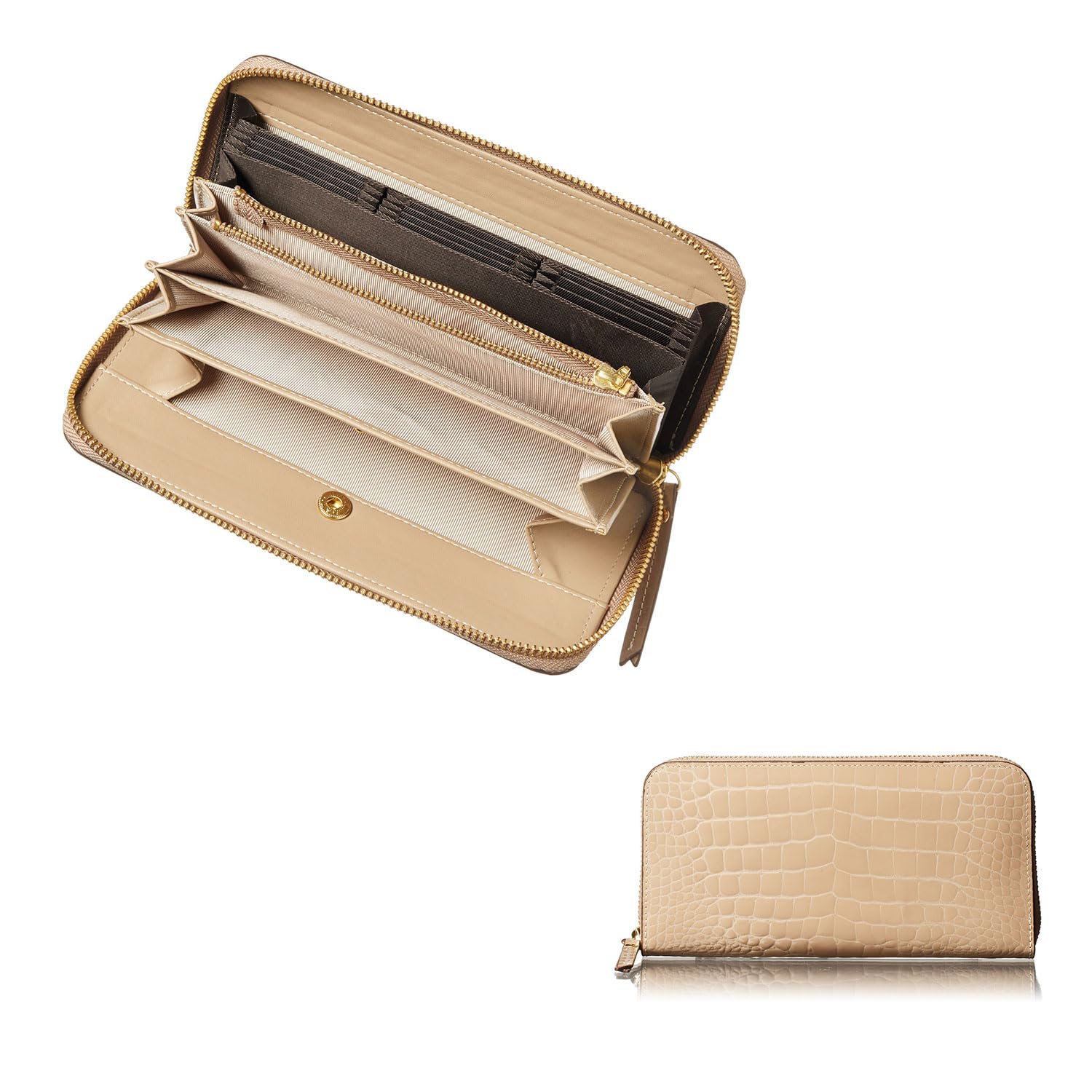 [VOICE] 【Align アライン イタリア TUSCANIA社製 Greta Fix 】レディース 長財布 お洒落で品のある レディース 長財布 牛革 クロコ 型押し ギフト箱入り (Greig 9,750円