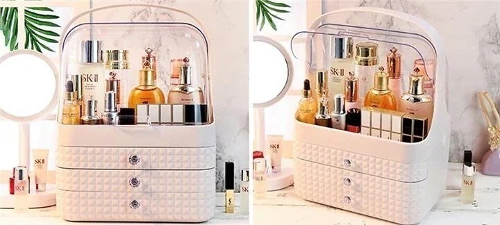 複数枚持っていて損はない メイクボックス コスメ収納 メイクアップ 小物収納 トール設計で収納力バツグン 化粧品収納 透明な 引き出し 多層 収納ケース 大容量 化粧台