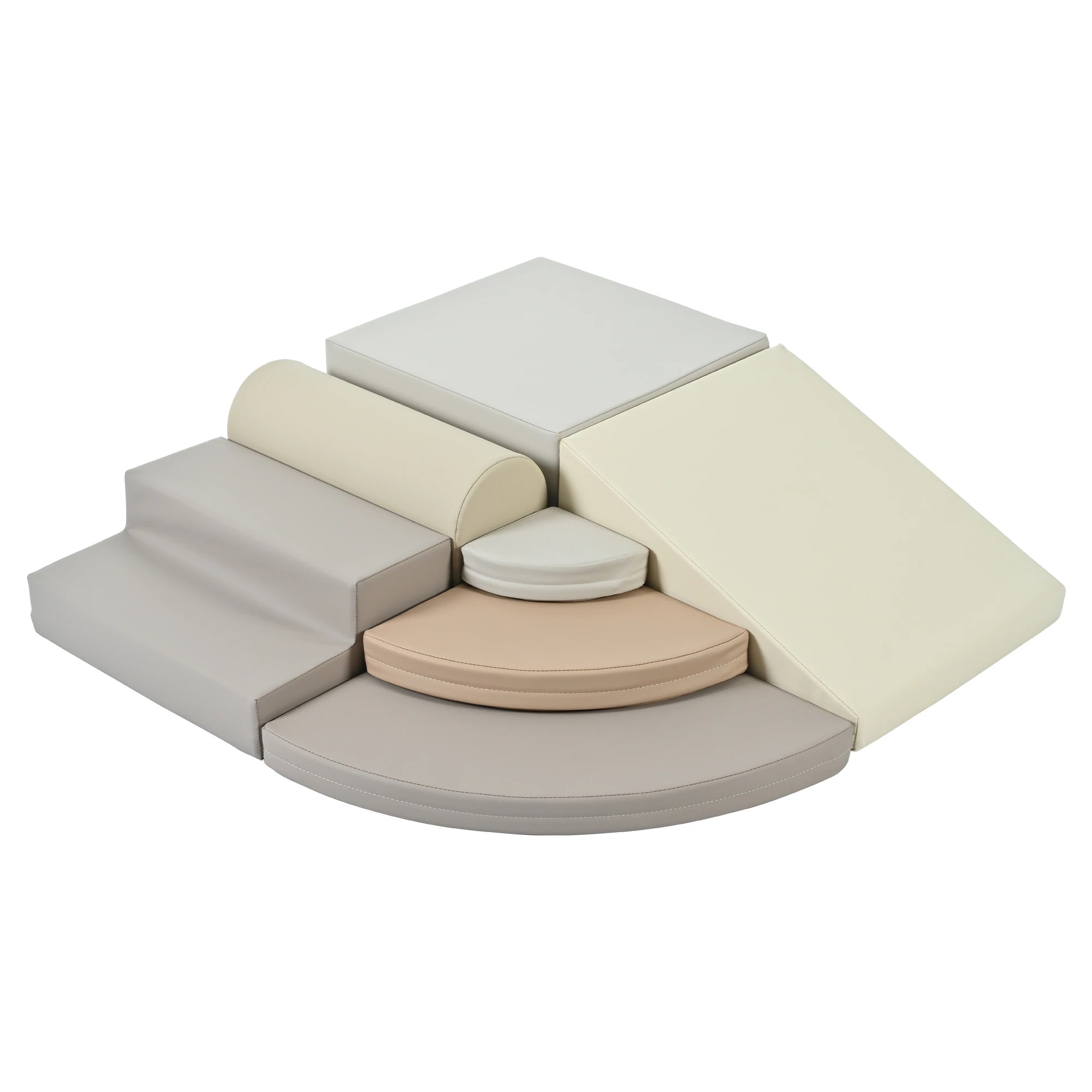 【国内急速発送】【ベージュｘブラウン】おもちゃソフトブロックブロックアスレチック布製クッション玩具大型室内遊具滑り台キッズスペースこどもキッズ子供幼児保育用品保育園クリスマスプレ59