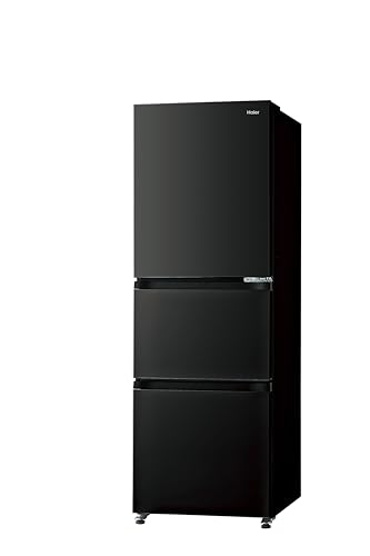 ハイアール(Haier) 幅54cm 容量286L 右開き冷蔵庫 JR-CV29B(K) チャコールブラック 自動霜取り 真ん中大容量野菜室 SLIMORE（スリモア） 幅54cm×奥行66.6cm×