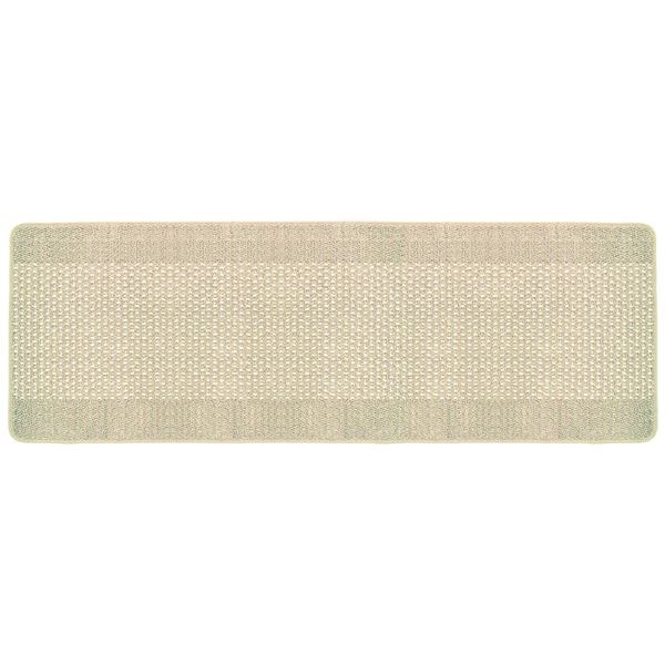 (3個セット) 洗いやすい キッチンマット/台所マット (ベージュ) 約45×120cm 長方形 乾きやすい 折りたたみ 『優踏生』