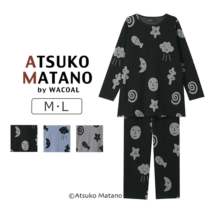 ワコール アツコマタノ ルームウェア 上下セット 10分袖・10分丈 M/L HDX574
