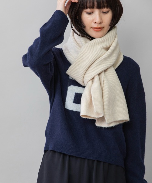 [最安値挑戦]ストール 両畦編みニットマフラー レディース メンズ