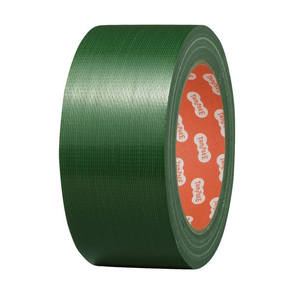（まとめ）TANOSEE 布テープ（カラー）50mm×25m 緑 1巻 (×30セット)