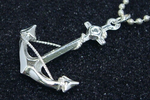 アンカーシルバーペンダントトップ 碇 イカリ 船 マリン シルバー925 パーツ 高級 本物の銀 オリジナル 首飾り アクセサリー ネックレス 男性 女性 プレゼント stt00-st-0030