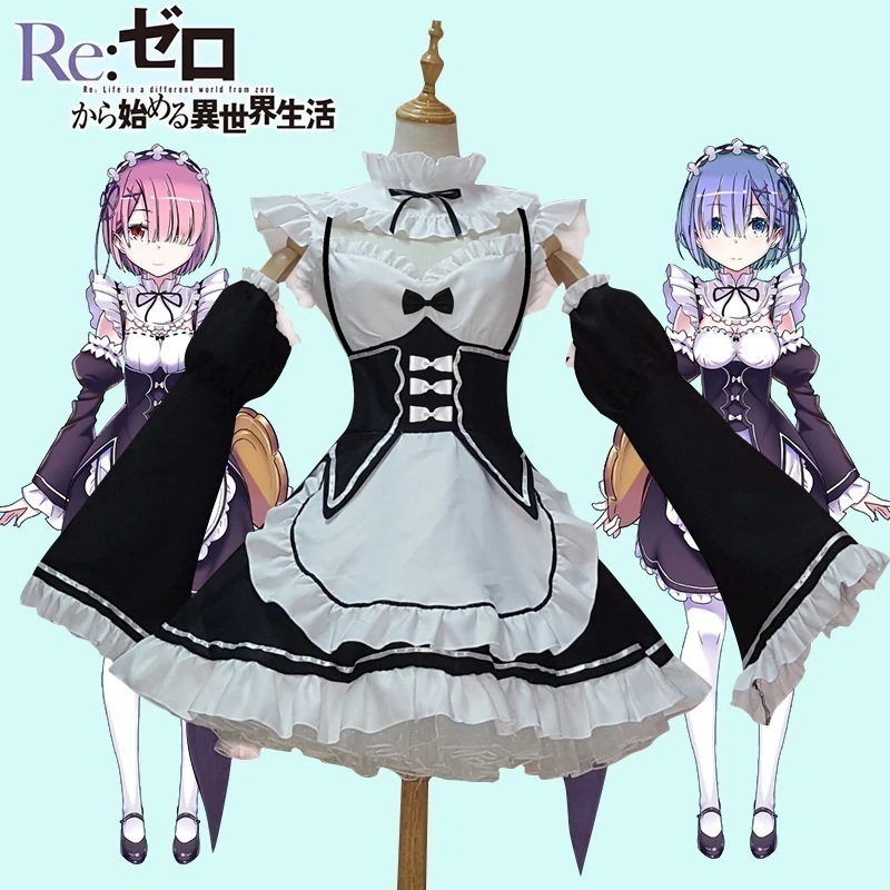 【2025新作】ゼロから始める异世界生活ライムレムラムコスプレ女装メイド服メイド服マルチサイズ