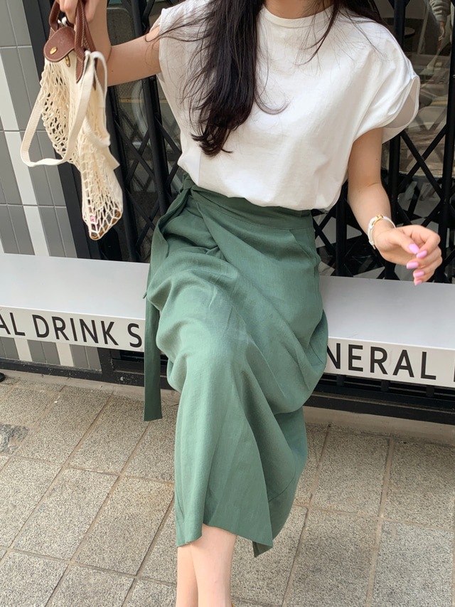 スカートセット レディース きれいめ 春 夏 2点セット スリットスカート 半袖 母の日のプレゼント