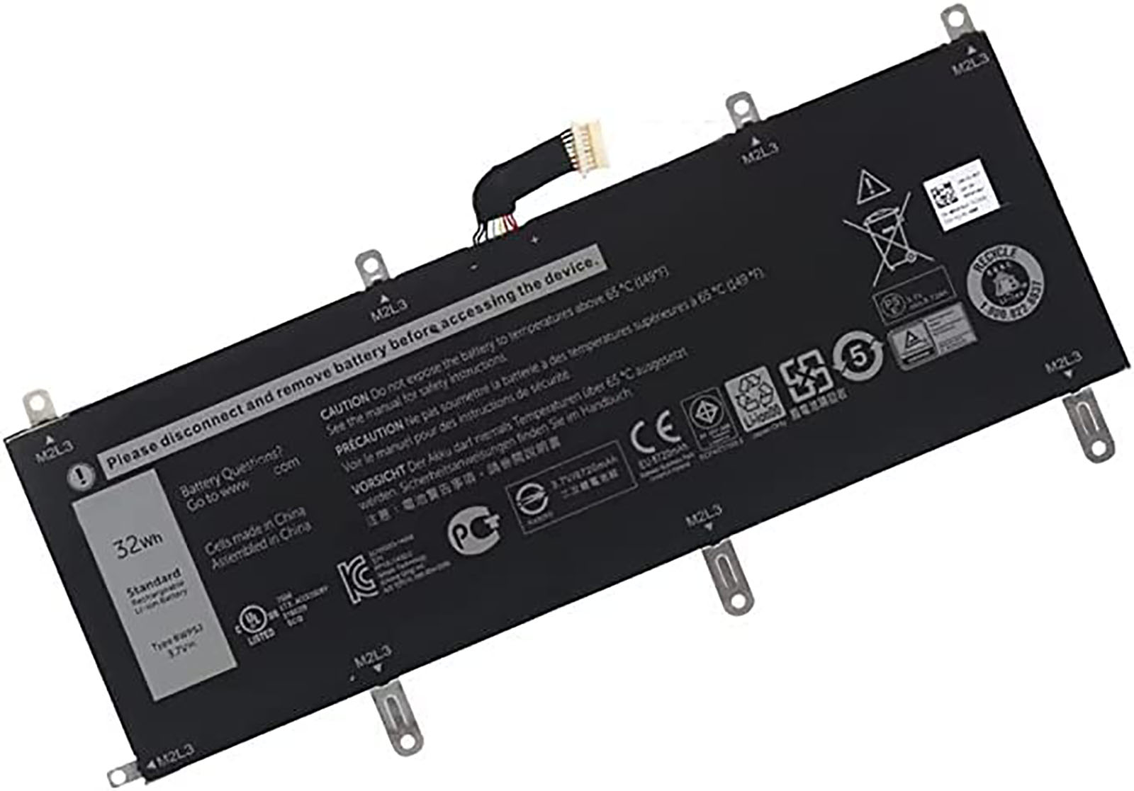 8WP5J 電池・DELLノートパソコン互換 32Wh Venue 10 Pro 5000 5055 69Y4H 8WP5J 交換用のバッテリー dc909-A804