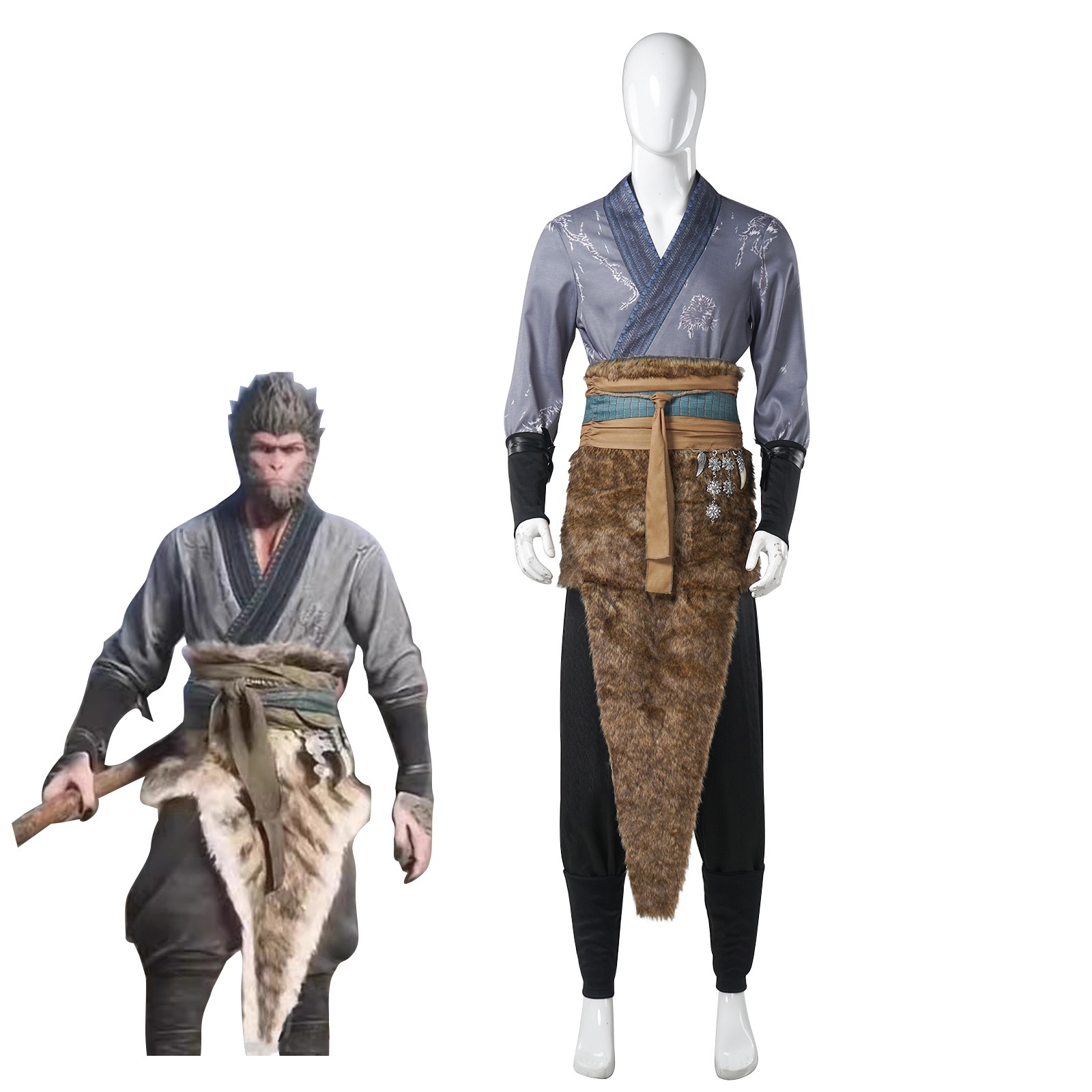 ブラック神話悟空コスプレ天明人コスプレ衣装初期孫悟空ゲームロールプレイング衣装