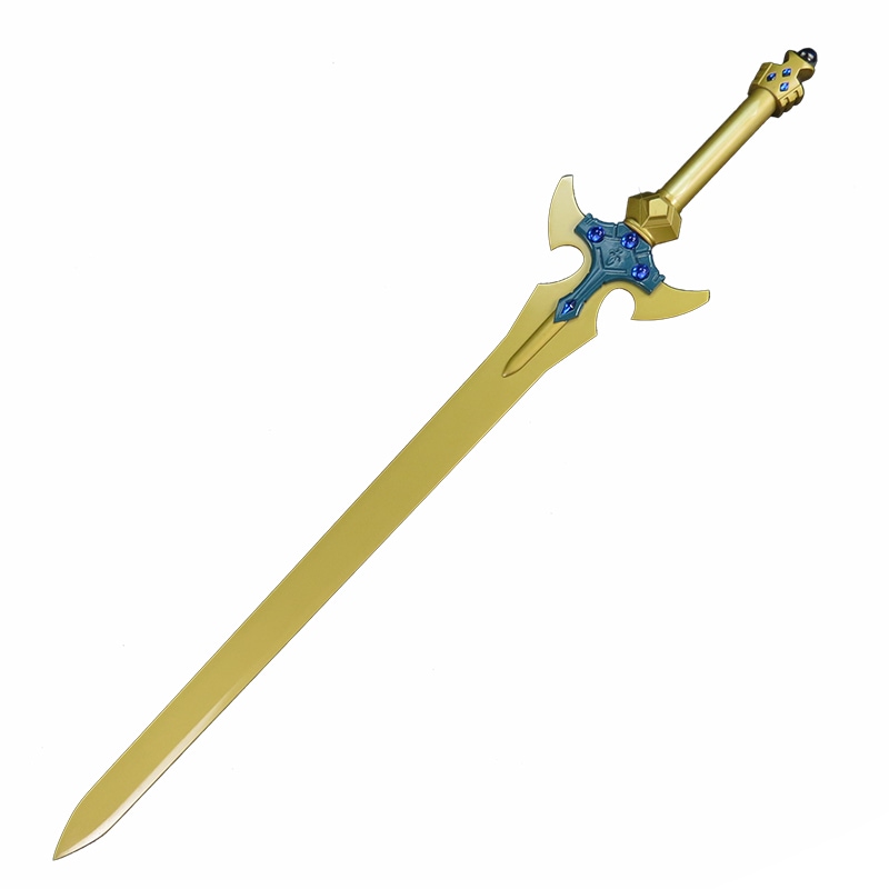 109cmソードアートオンラインCOS武器聖剣黄金剣第二季黒剣白剣聖剣篇全金属未開刃木刀竹刀COS働漫演武器道具刀