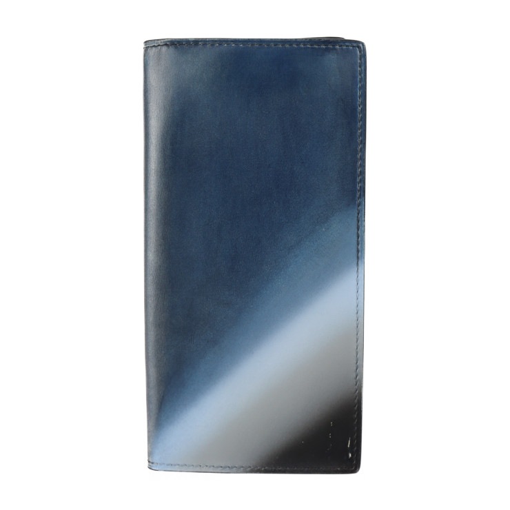 SANTAL サンタル 長財布 - レザー ブルー系グラデーション 二つ折り【本物保証】