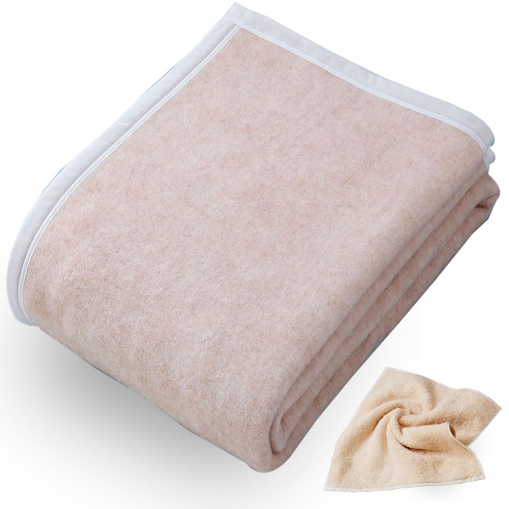 ウール毛布 羊毛 ウール キャメル らくだ 毛布 日本製 天然屋キャメル屋正規品 スーピマコットンタオルハンカチ付 暖かい 保温性 柔らかい 冬用 天然素材 7,818円