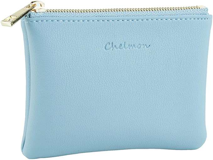 男性用ファスナー付きチェルモンビーガンレザー小銭入れポーチ小銭入れ女性用#002