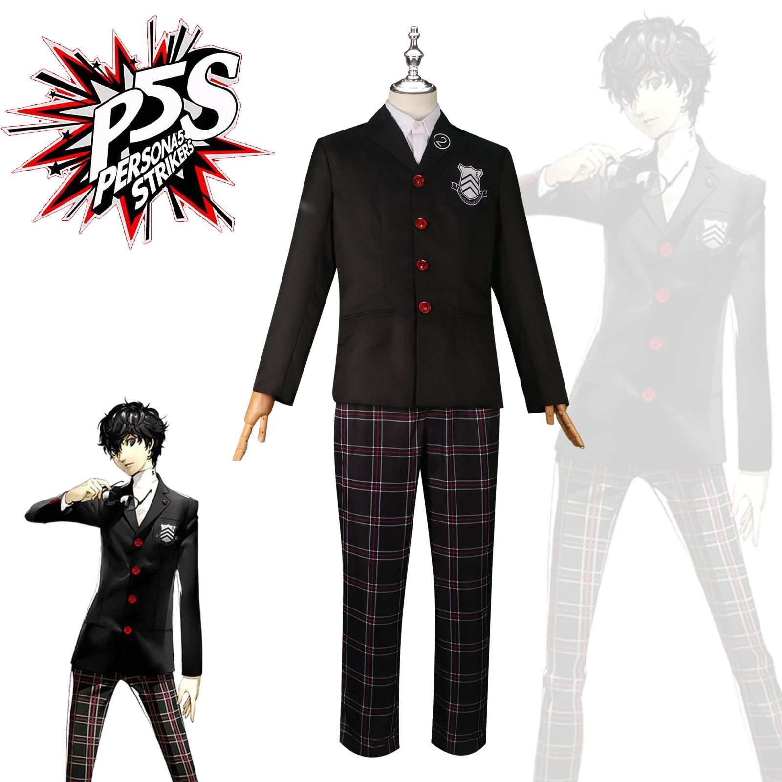 ペルソナcos Ayumiya Renshima Shinjima Magashimaアプリコットユニフォームコスアニメロールプレイングコスチューム男性 r n1001- Yugong Lianのユニ