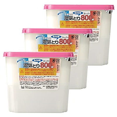 他サイト： アイリスプラザ(IRIS PLAZA) 除湿剤 湿気取り 大容量 強力 タンクタイプ 800ml×3個 どこでも湿気とり 防カビ クローゼットの商品画像