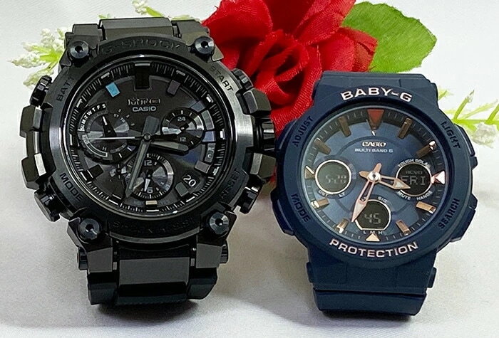 恋人たちのGショックペア G-SHOCK BABY-G ペアウォッチ ペア腕時計 カシオ 2本セット gショック 電波ソーラー MTG-B3000B-1AJF BGA-2510-2AJF ラッピング