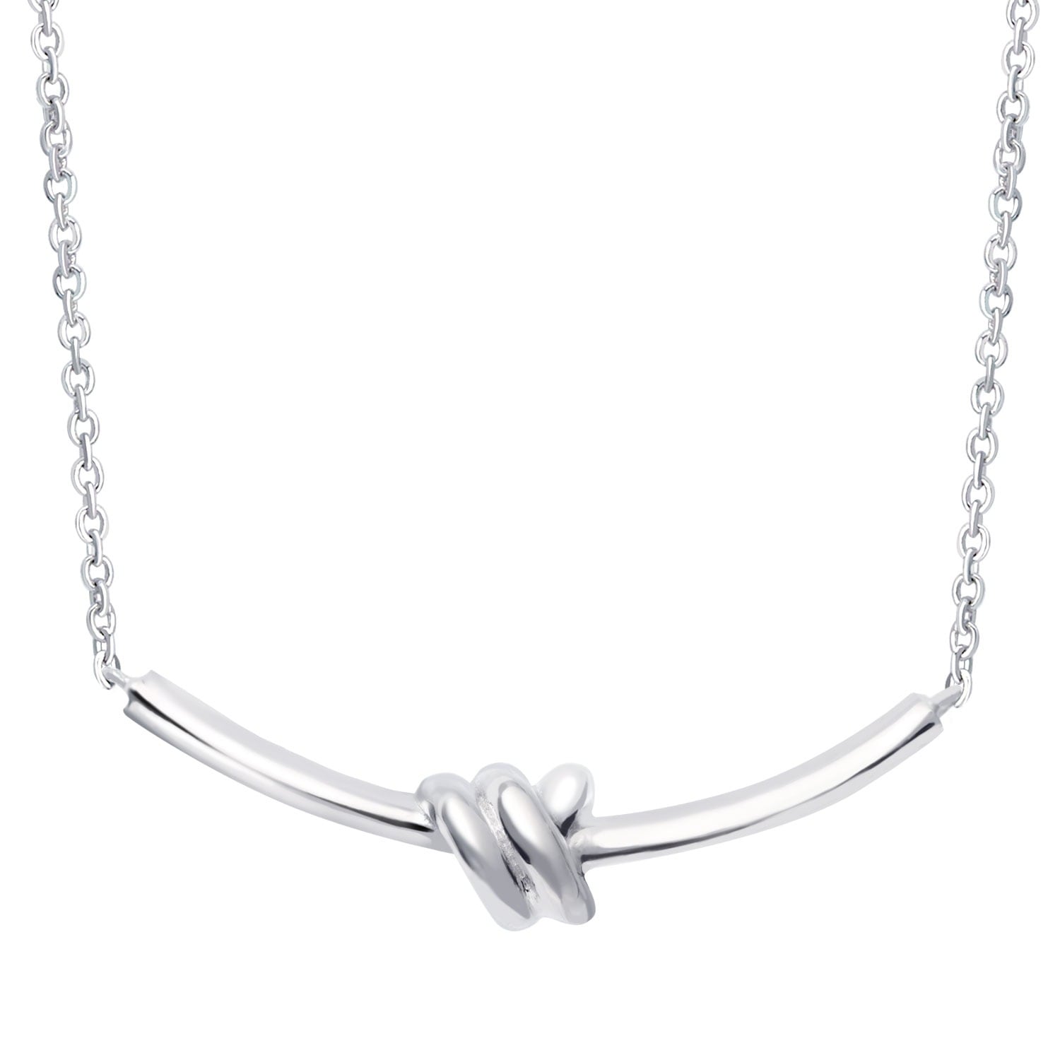 ネックレス ネックレス レディース 結び目 デザイン シルバー925