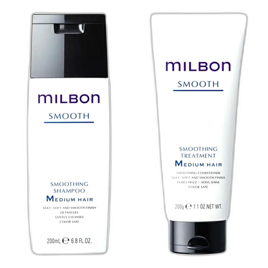 【セット】ミルボン SMOOTH（スムース） スムージングシャンプーM ＆トリートメントM 200ml グローバル ミルボン【milbon】