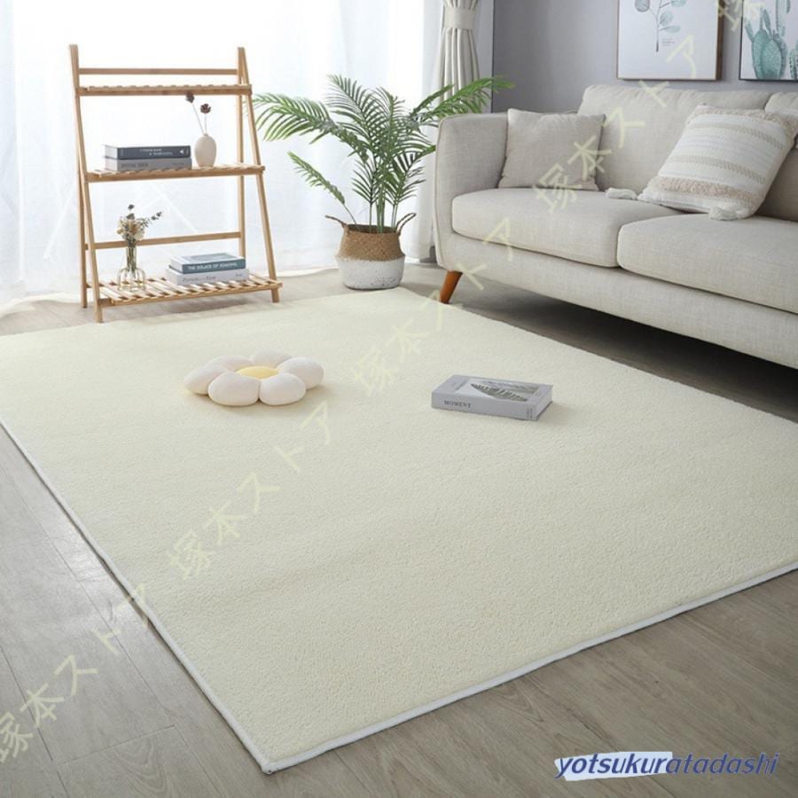 【大好評！最安値挑戦!】ラグ シャギーラグ 絨毯 rug 140x200 120x160 マイクロファイバー 北欧 無地 ラグマット シャギー 滑り止め カーペット 白 洗える ホットカーペット 冬用