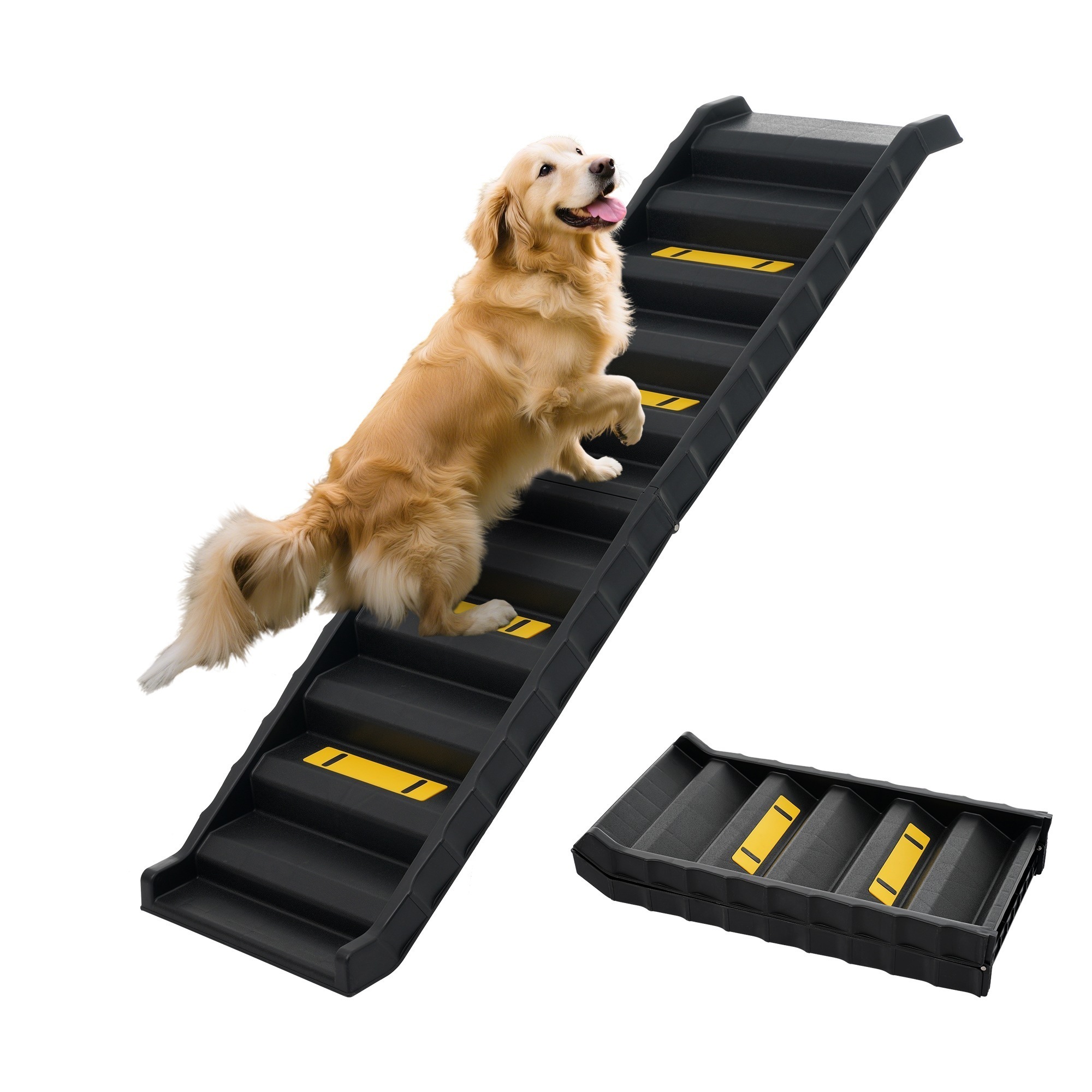 【送.料.無.料！】【国内発送】2つ折りドッグスロープ 犬ステップ 車用