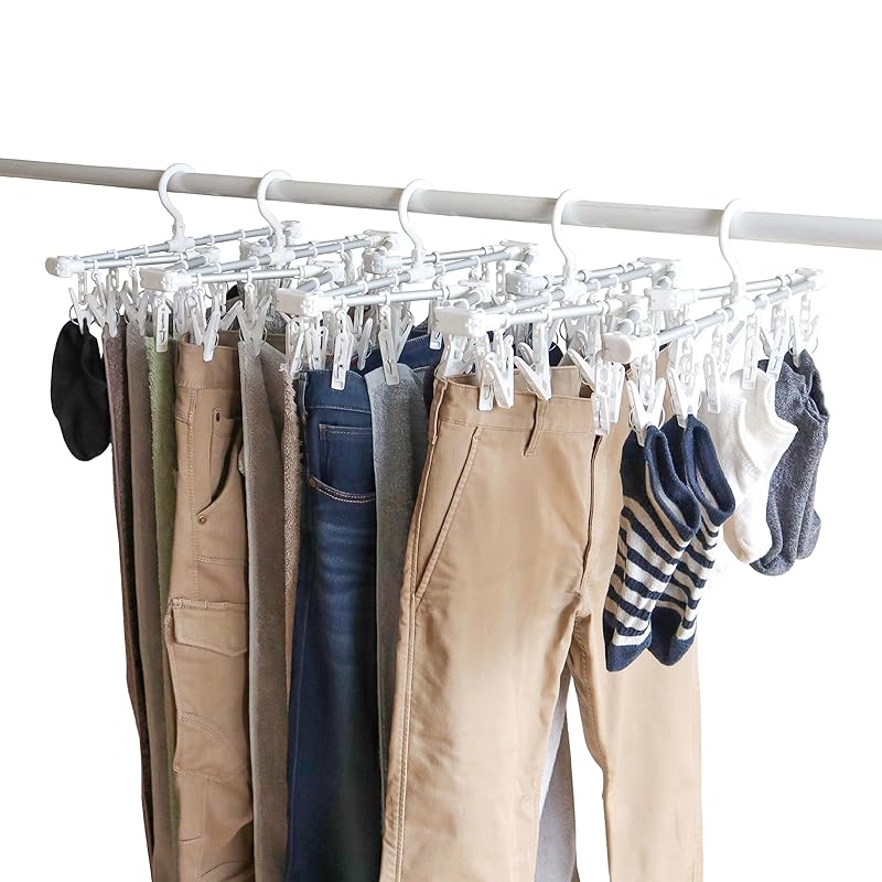 即納：東和産業 titto アルミ伸縮ピンチハンガー 78ピンチ 伸縮自在 伸縮ハンガー 超特大 伸縮角ハンガー 洗濯ハンガー 折りたたみ コンパクト 洗濯物干し 物干しハンガー