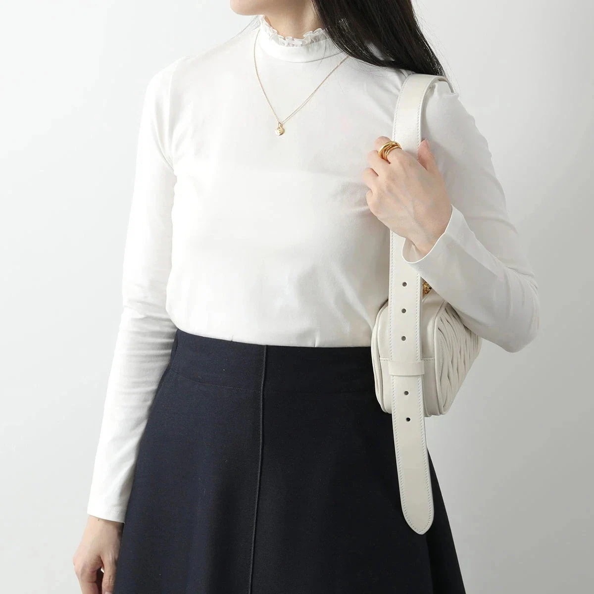 Chloe Kids クロエ キッズ カットソー C20251 レディース ガールズ 長袖 ロンT レース ハイネック ストレッチ 117 【mega】