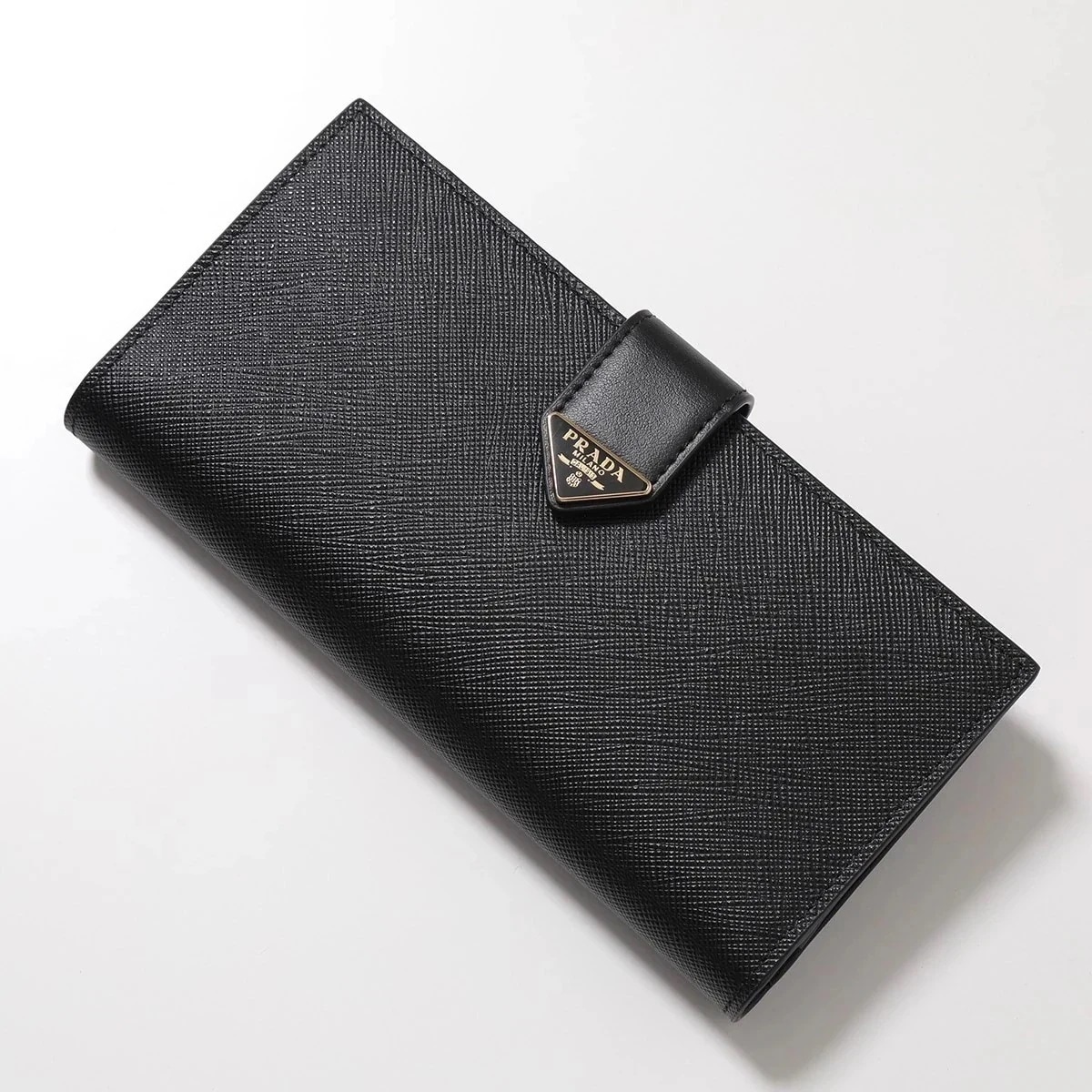 PRADA プラダ 二つ折り財布 1MV025 2DYG レディース サフィアーノレザー トライアングルロゴ F0002/NERO