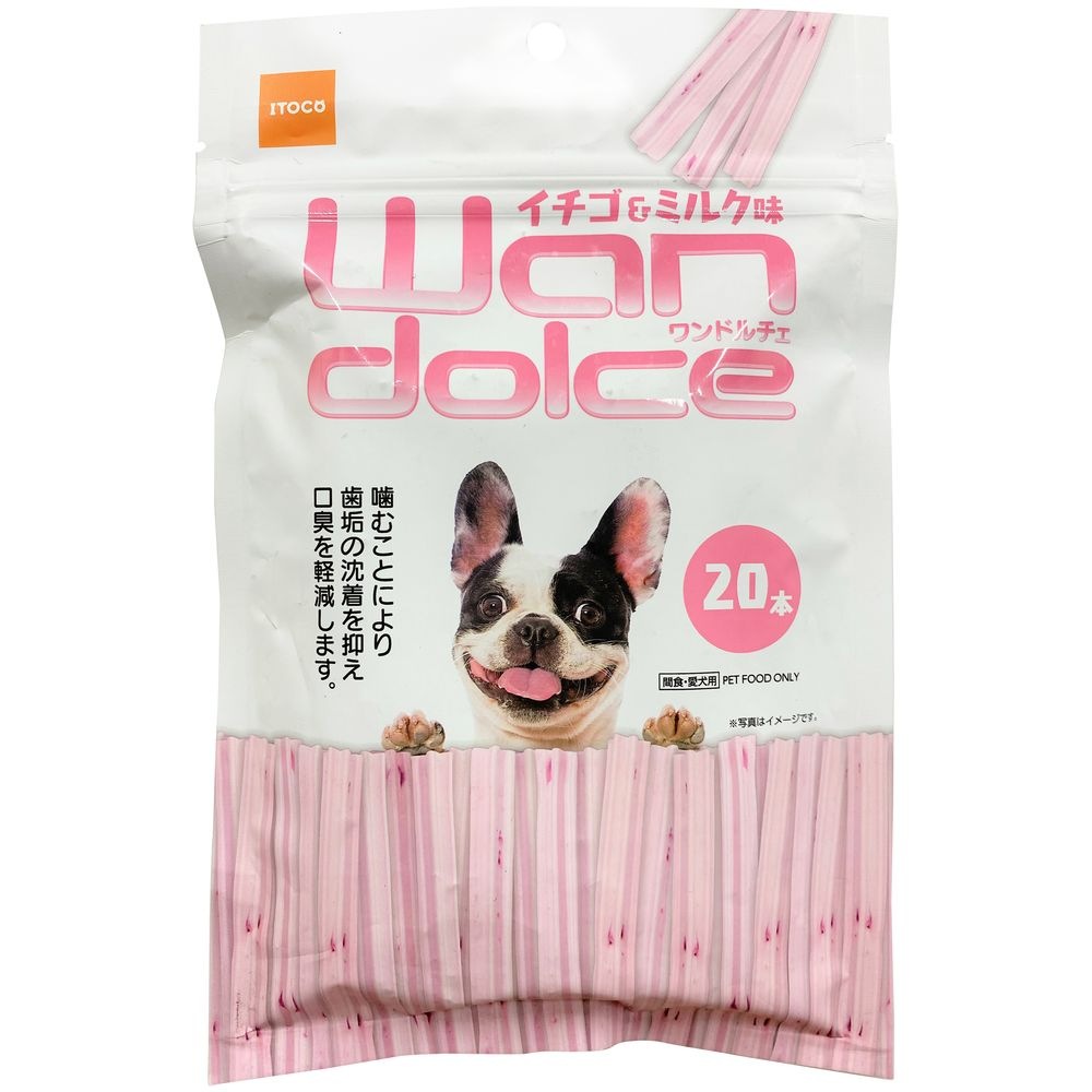 （まとめ買い）イトウ&カンパニーリミテッド ワンドルチェ イチゴ＆ミルク味 20本 犬用おやつ [x12]
