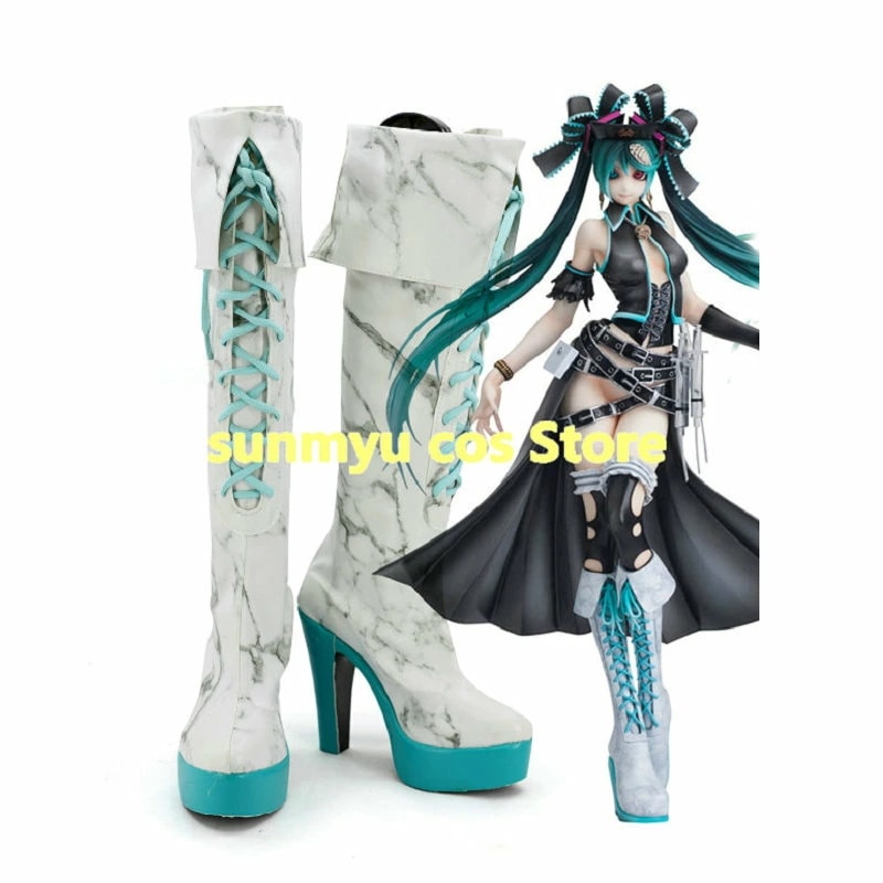 初音ミク 骸音シーエ 囚人と紙飛行機 　 ブーツ コスプレ靴