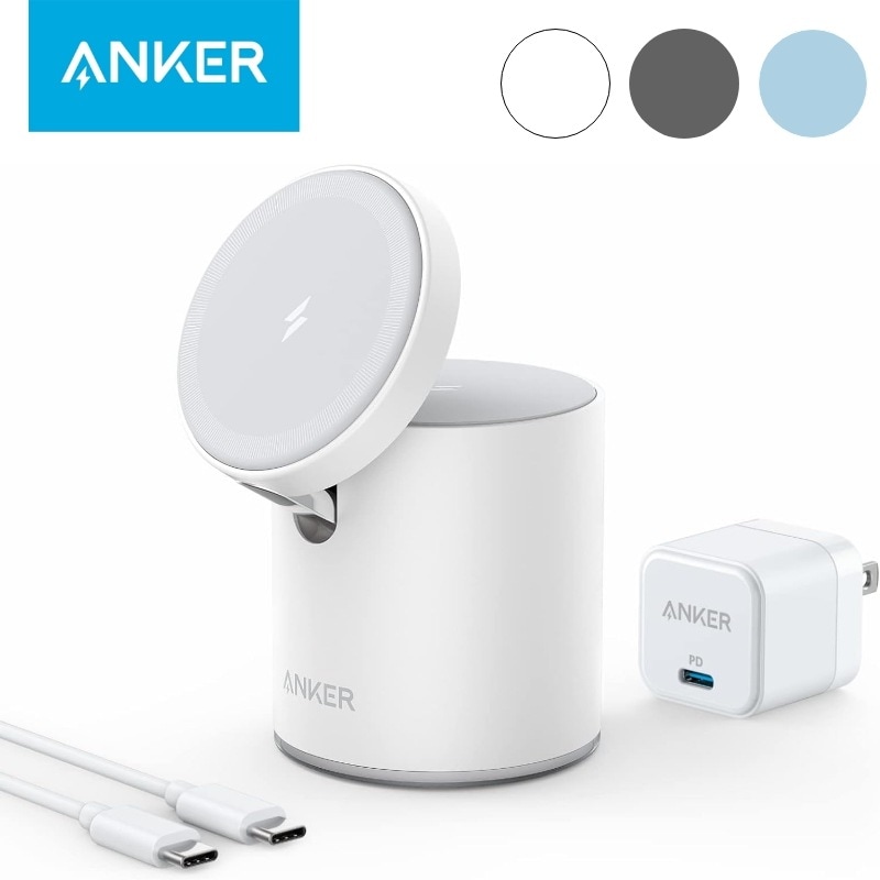 Anker 623 Magnetic Wireless Charger (MagGo)(マグネット式 2-in-1 ワイヤレス充電ステーション)MagSafe対応iPhoneシリーズ専用
