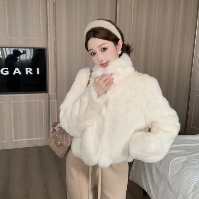 ファッション特別2025 秋冬 ショート丈韓国お姉さんアウター あったか 襟付き大人かわいい風ファージャケット厚手防寒 暖かい羽織る気温コーデレトロ フェイクムートン長袖サイズシルエットファッションア