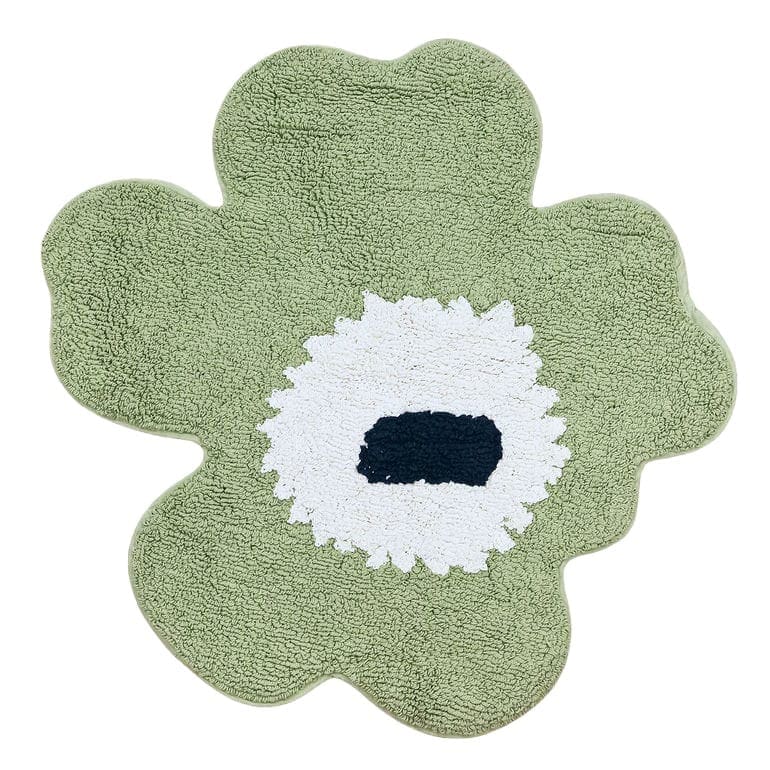 バスマット 玄関マット ミニラグ 73×74cm Unikko ウニッコ グリーン 73555 073555 610 北欧雑貨 北欧デザイン インテリア