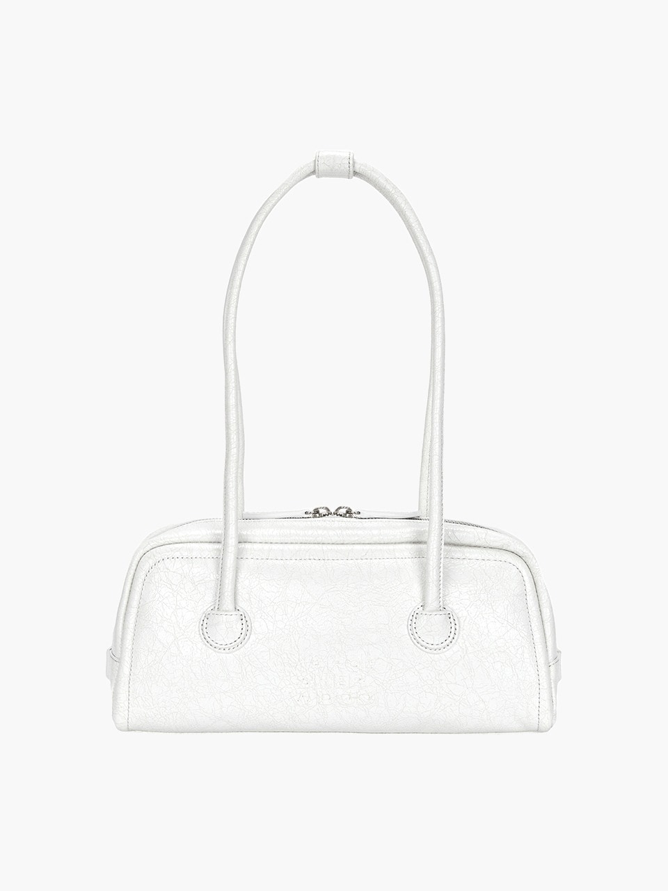 【MARGESHERWOOD】 SOFT BAGUETTE BAG : OFF WHITE CRACKED