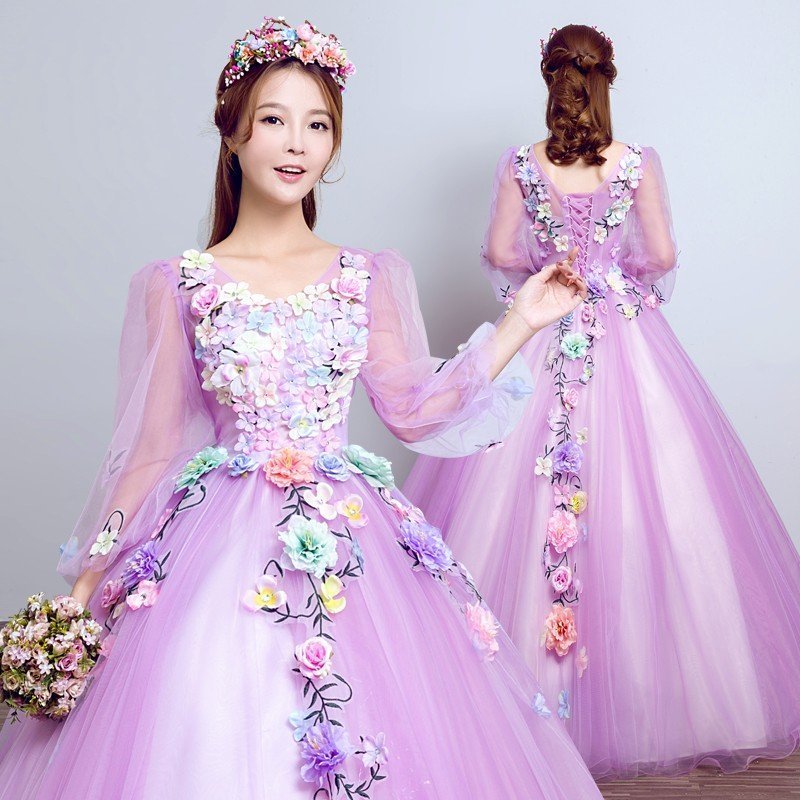 ウェディングドレス カラードレス 演奏会 安い パーティードレス 披露宴 二次会 ロングドレス 発表