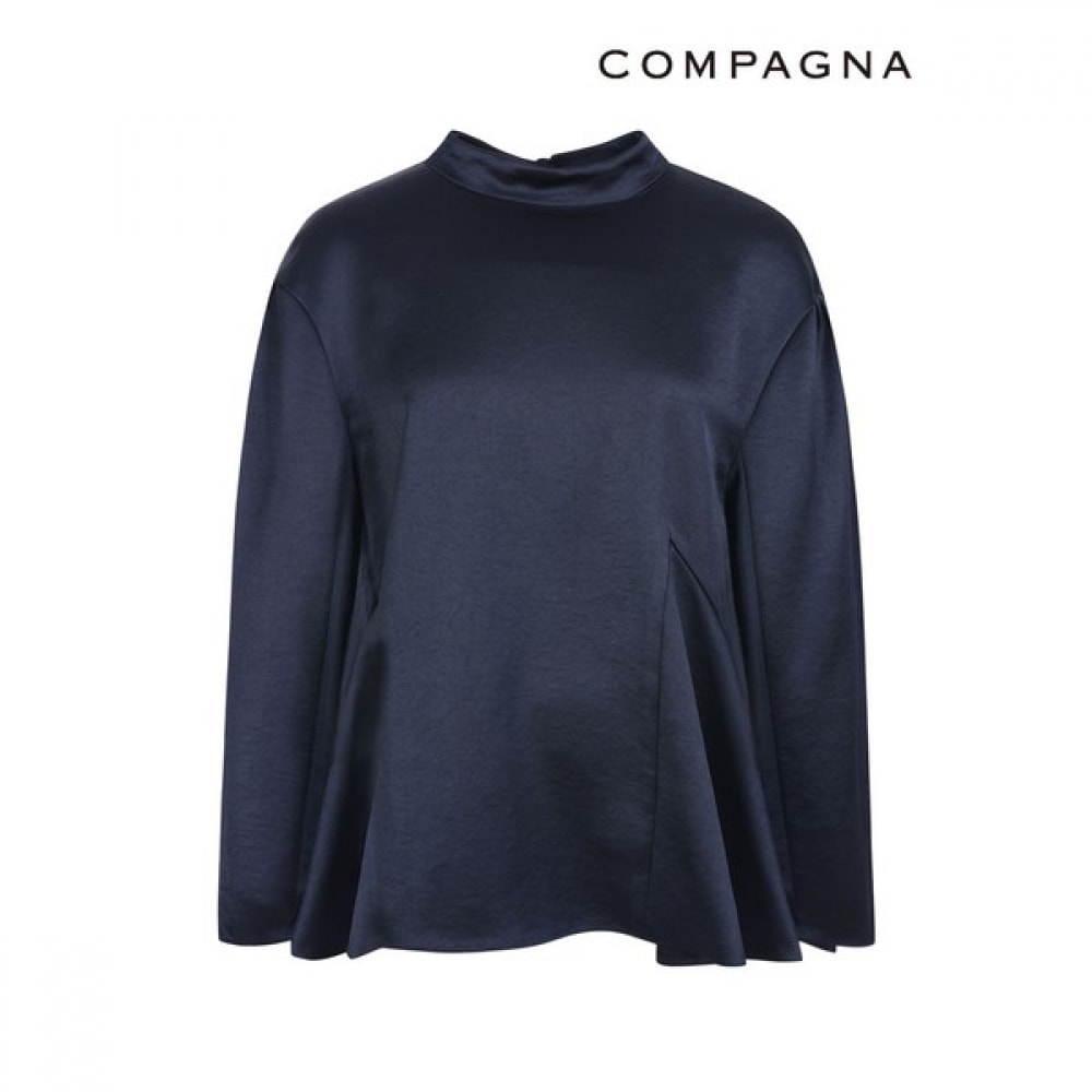 [カンパニア] グロッシーバックリボンブラウス_CACS1-WRB050