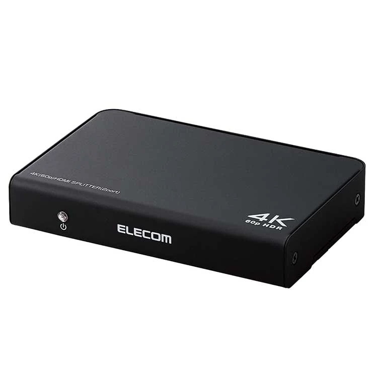 HDMI分配器 4K 60P 対応 1入力 2出力 スプリッター ブラック