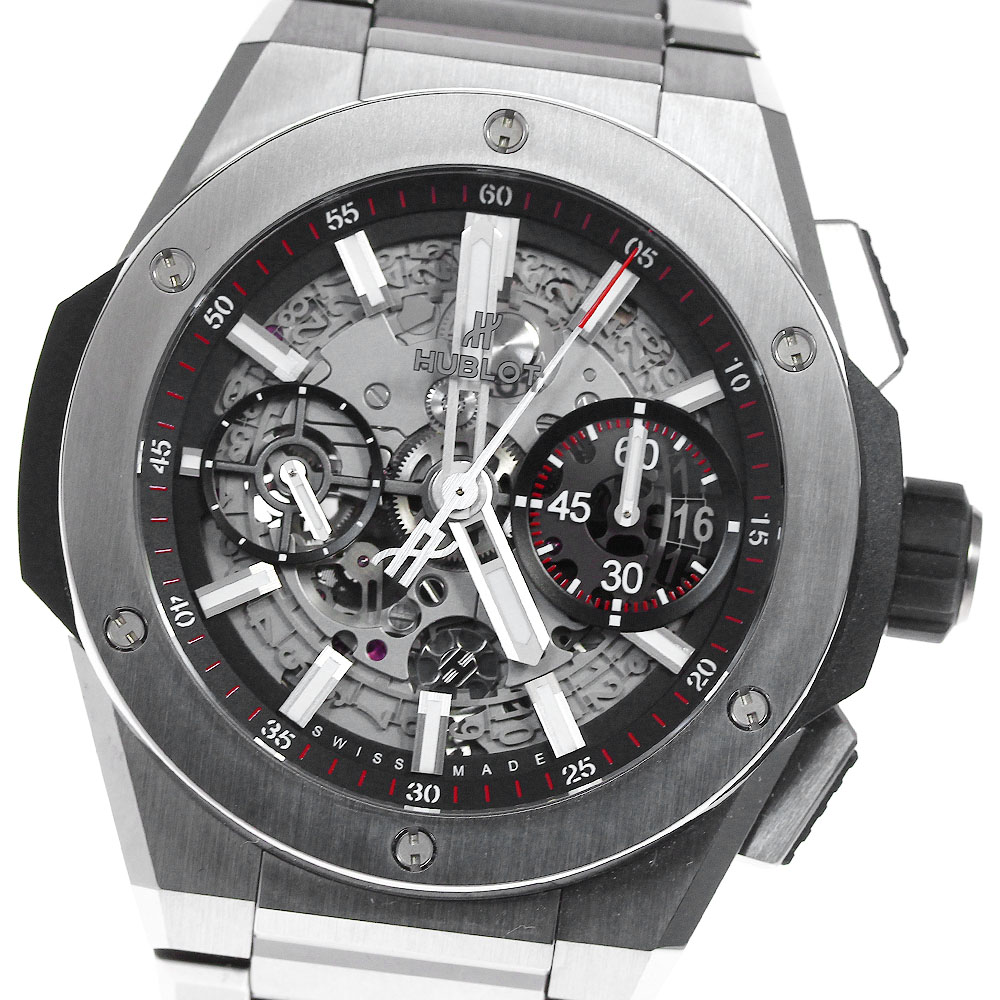 訳あり ウブロ HUBLOT 451.NX.1170.NX ビッグバン インテグラル チタニウム クロノグラフ 自動巻き メンズ 箱付き_812219【中古】